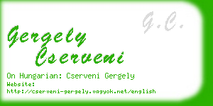 gergely cserveni business card